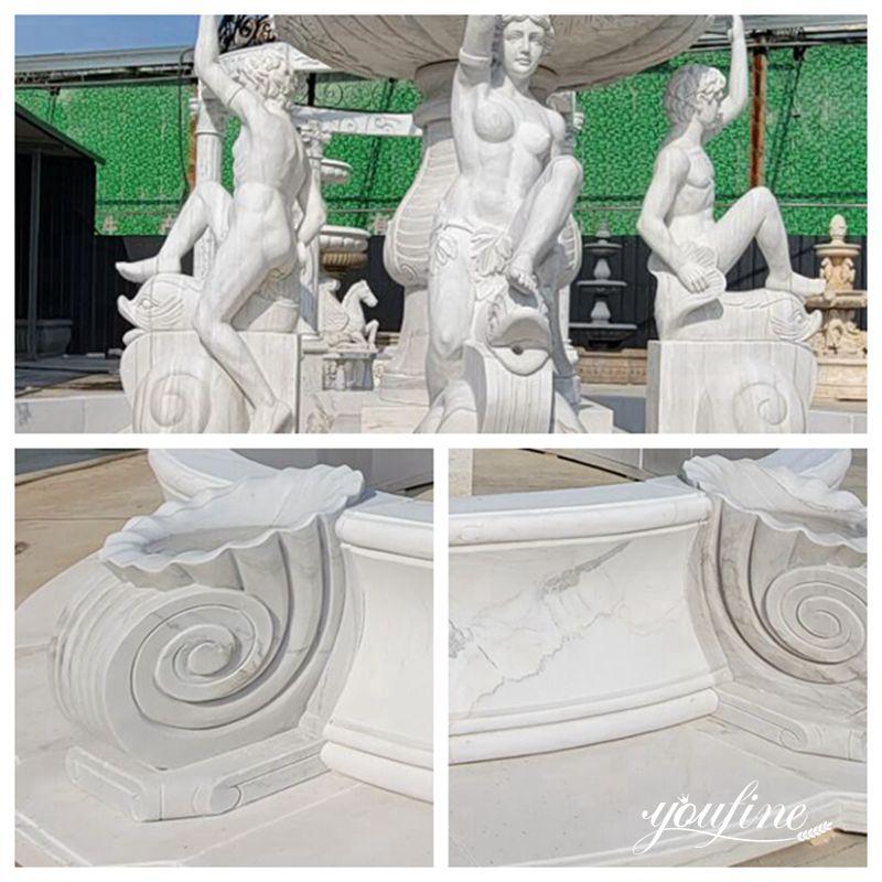white marble fountain - YouFine Sculpture