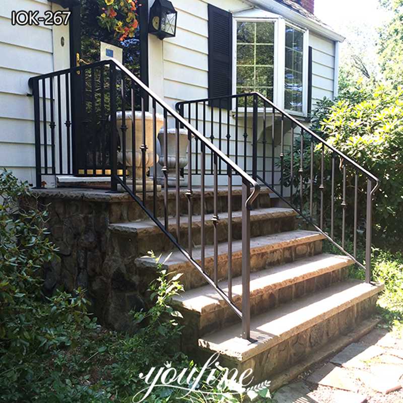 Wrought Iron Stair Railing Outdoor Steps Home Depot Supplier IOK-267