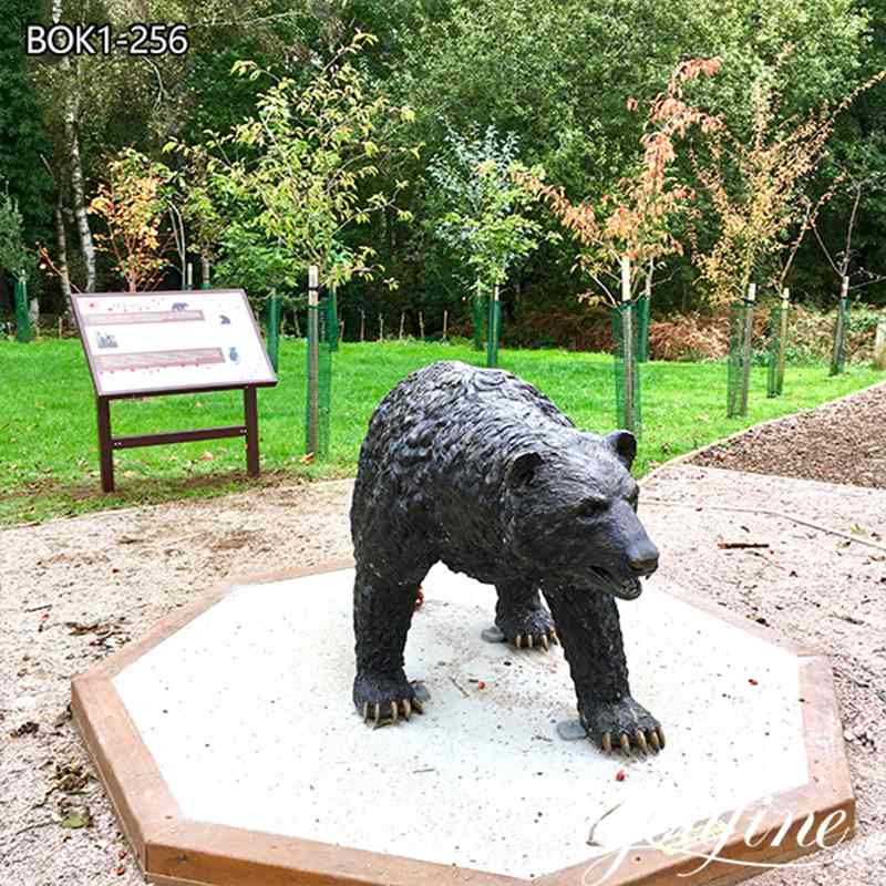 Bronze Canadian Brown Bear Animal Statue Art for Sale BOK1-256