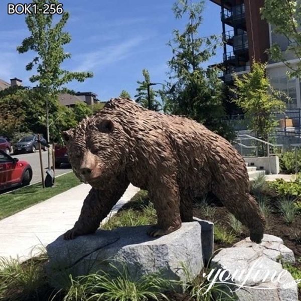 Bronze Canadian Brown Bear Animal Statue Art for Sale BOK1-256
