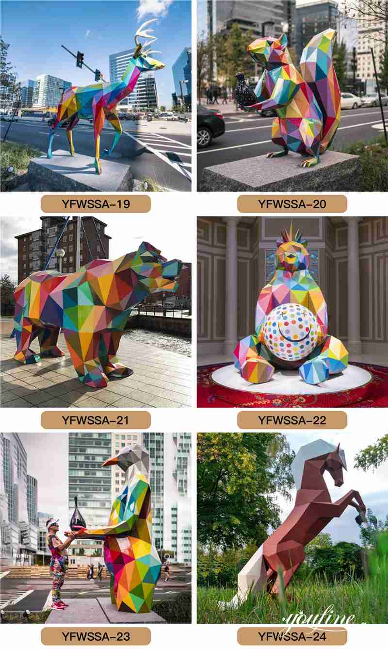 Geometric Animal Sculpture - YouFine Sculpture (2)