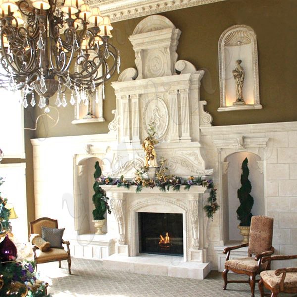 Large marble fireplace ideas-YouFine Sculpture