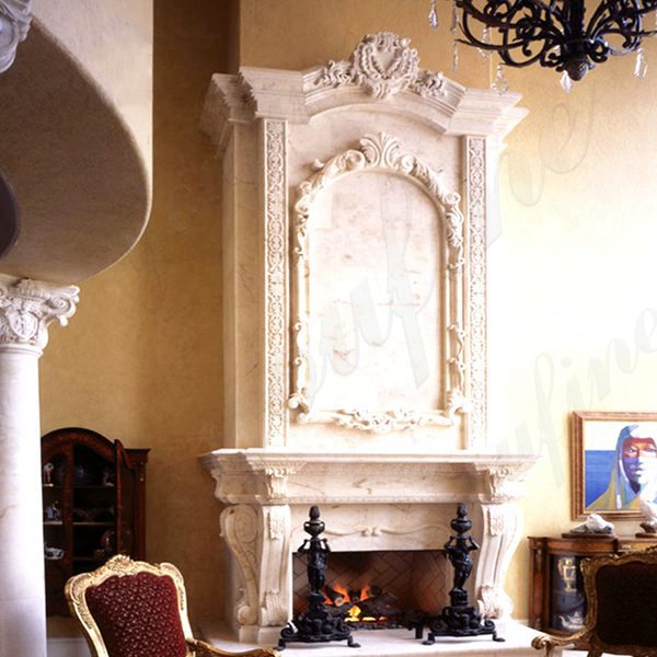 Large marble for fireplace surround-YouFine Sculpture