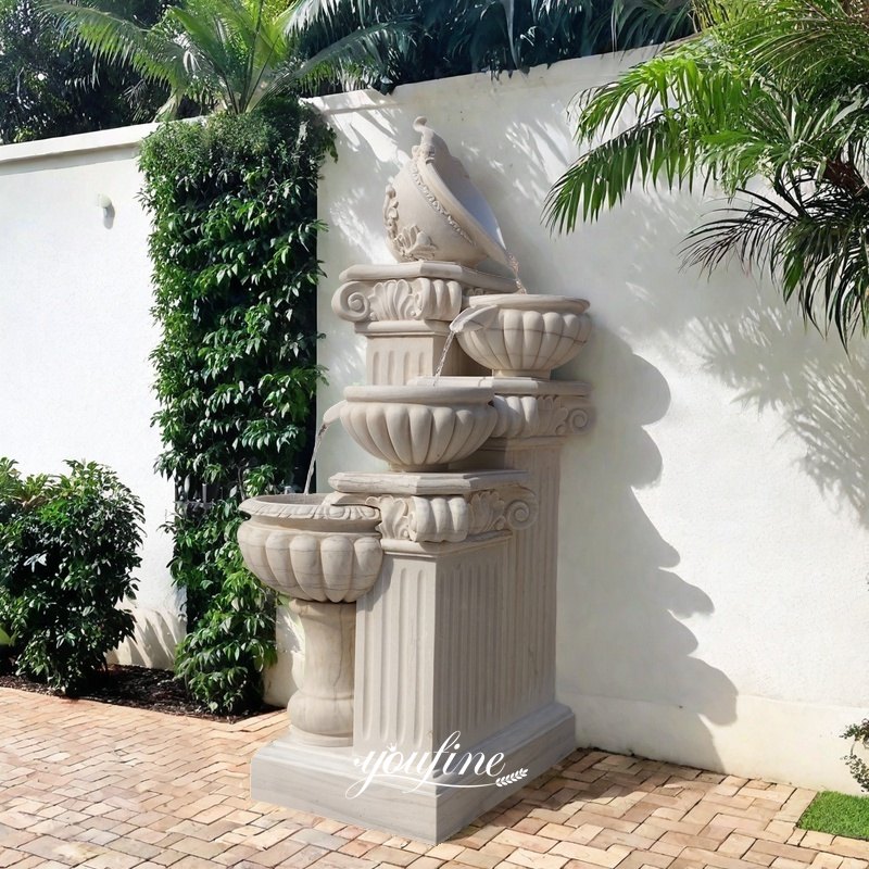 Marble Flower Pot Fountain