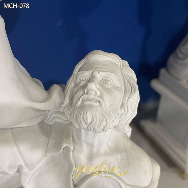 Marble St Elizabeth of Hungary Statue details