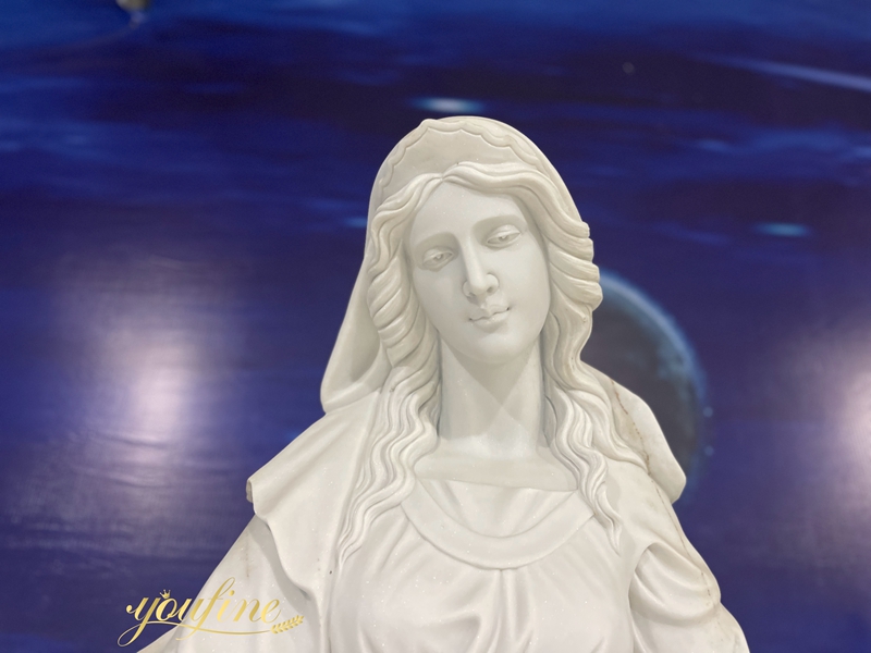 Marble St Elizabeth of Hungary Statue details