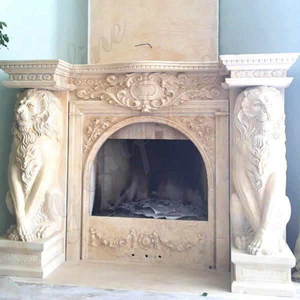 Modern marble fireplace repairs-YouFine Sculpture