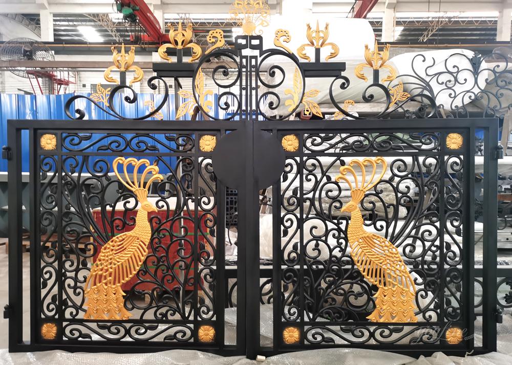 Peacock Wrought Iron Gate