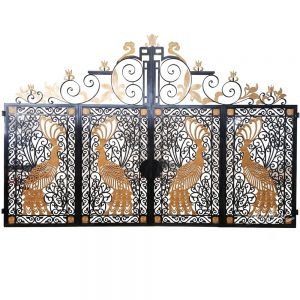 Peacock art Wrought Iron Gate
