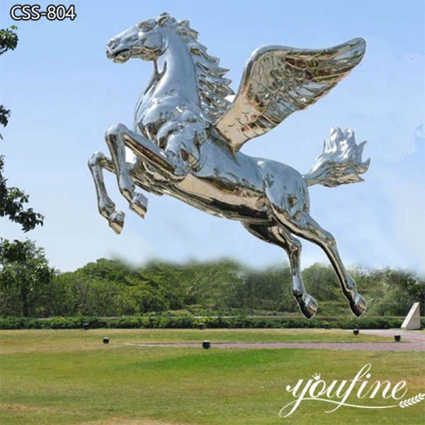 Stainless Steel Horse with Wings Statue Outdoor Decor CSS-804 (3)