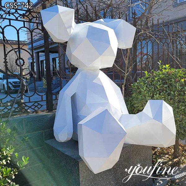 White Metal Rabbit Sculpture Outdoor Decor for Sale CSS-742 (1)