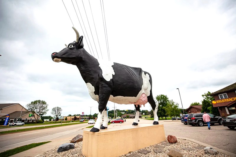 Meet Moouis Vuitton, the life-size cow purse sculpture of Forest Hills -  Lakewood/East Dallas