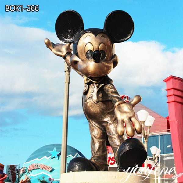 Life-size Bronze Mickey Mouse Statue Disneyland Art Wholesale BOK1-266