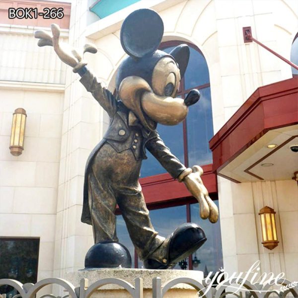 bronze number nine mickey mouse statue-YouFine Sculpture
