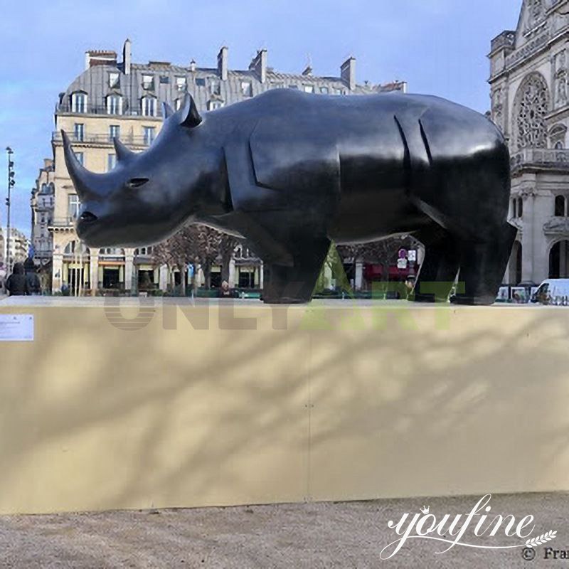 bronze rhino statue-YouFine Sculpture