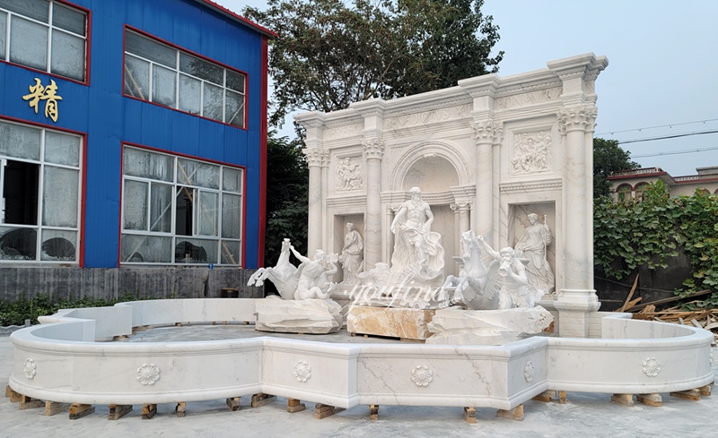 large marble Roman Trevi fountain