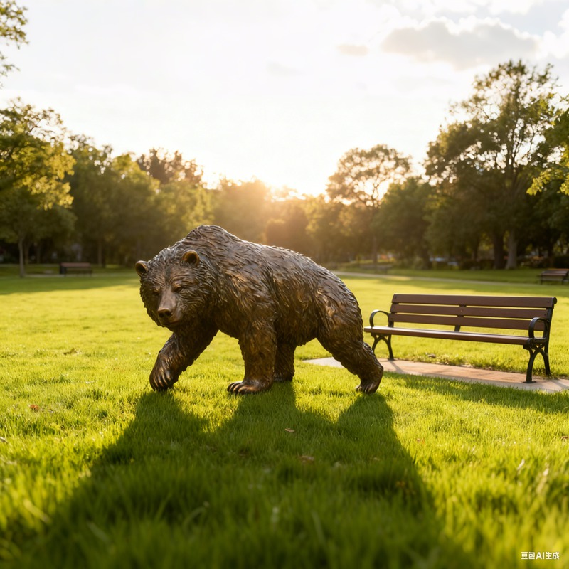 lifesize brown bear statue