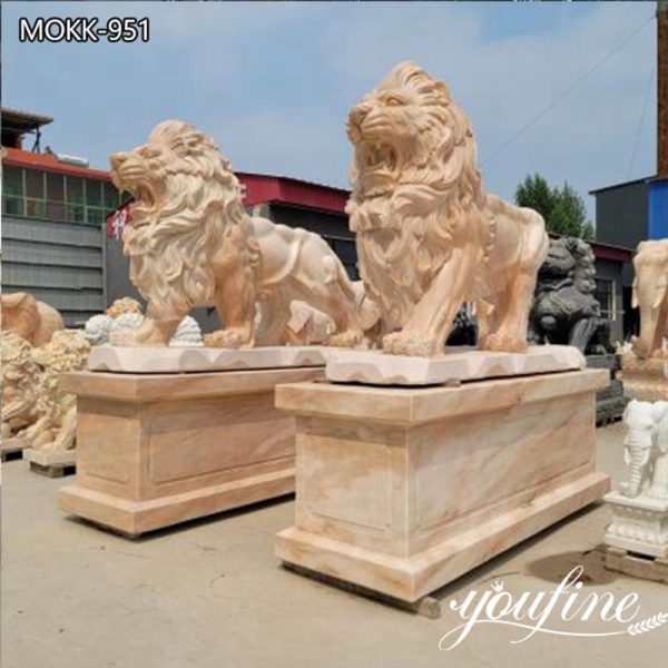 lion statue driveway - YouFine Sculpture