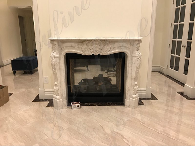 marble fireplace modern-YouFine Sculpture