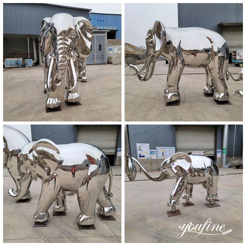stainless steel elephant - YouFine sculptures (2)