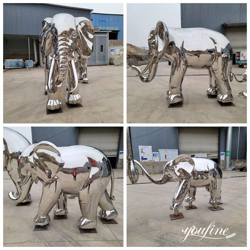 stainless steel elephant - YouFine sculptures (2)