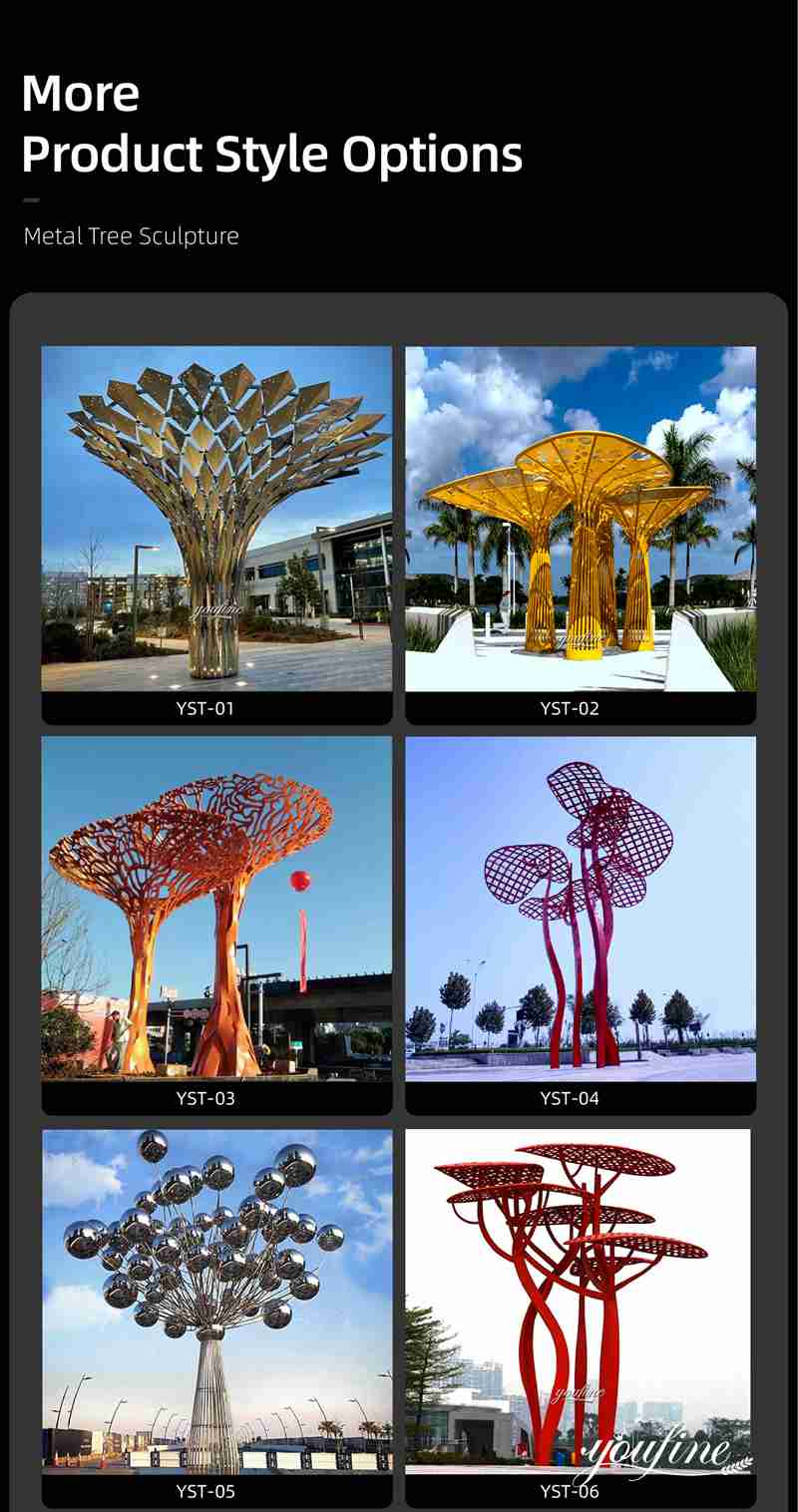 stainless steel tree sculpture -YouFine Sculpture