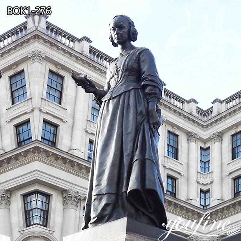 Bronze Nursing Florence Nightingale Statue London England Crimean War Memorial BOK1-276