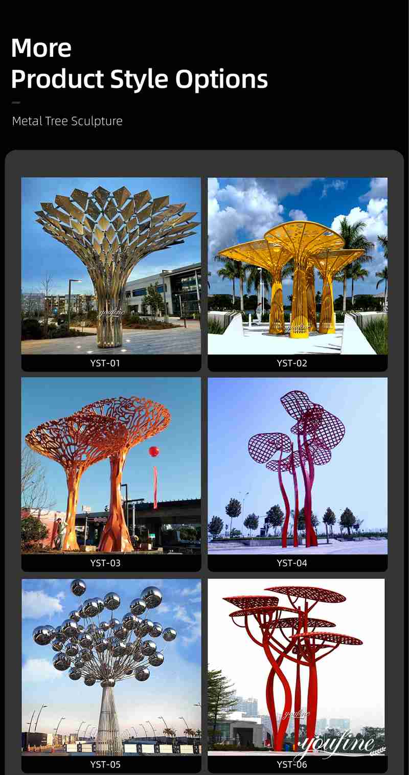 Stainless Steel Tree Sculpture- YouFine Sculpture (2)