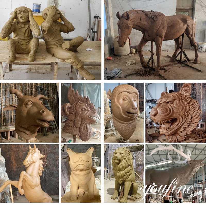Numerous Animal Sculpture Clay Models: