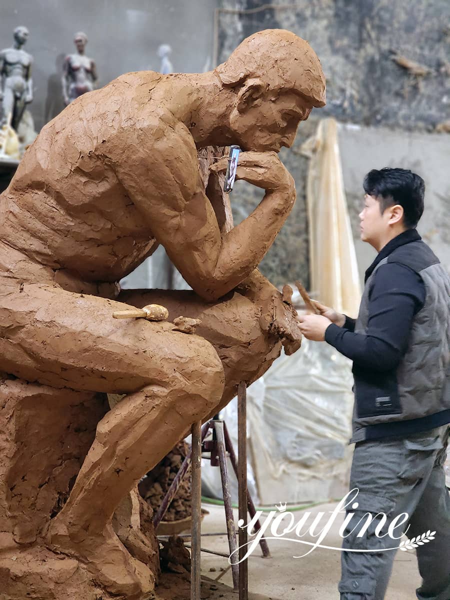 bronze tinker statue clay mould