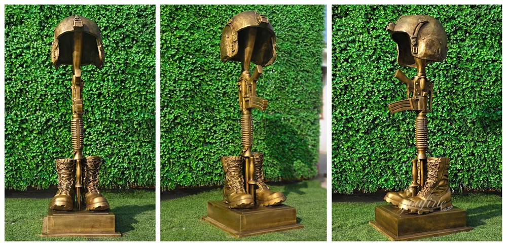 custom bronze battlefield cross memorial statues