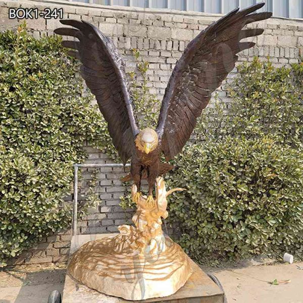 Bronze Life-size Outdoor Eagle Statue Park Decor for Sale BOK1-241