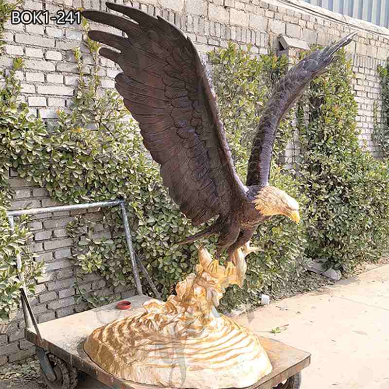 Bronze Lifesize Outdoor Eagle Statue Park Decor for Sale BOK1241