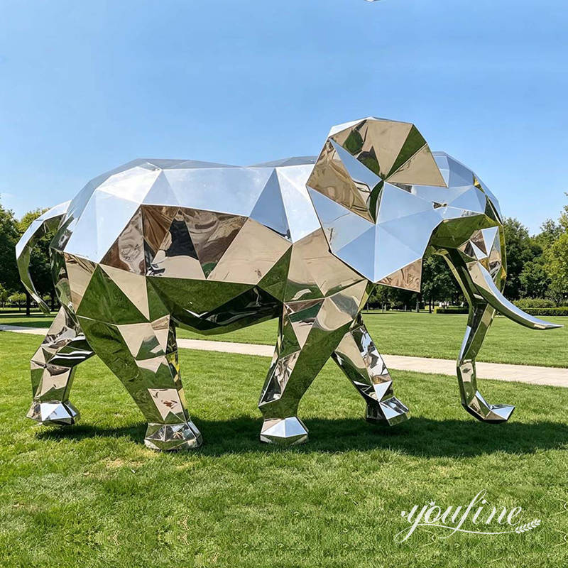 geometric elephant sculpture