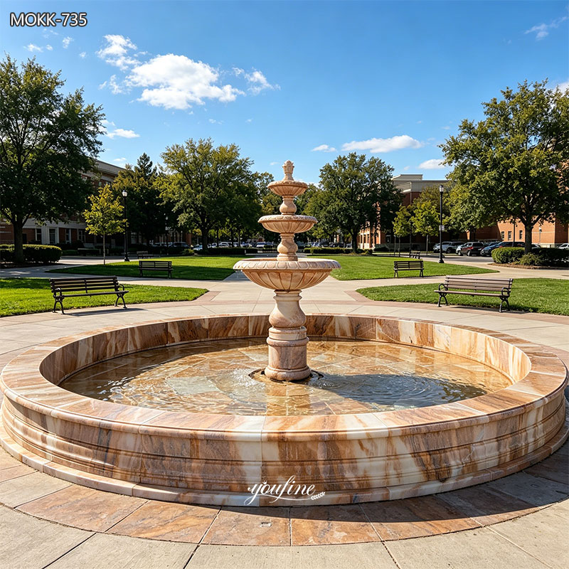 Red Marble Large Tiered Fountain MOKK-735