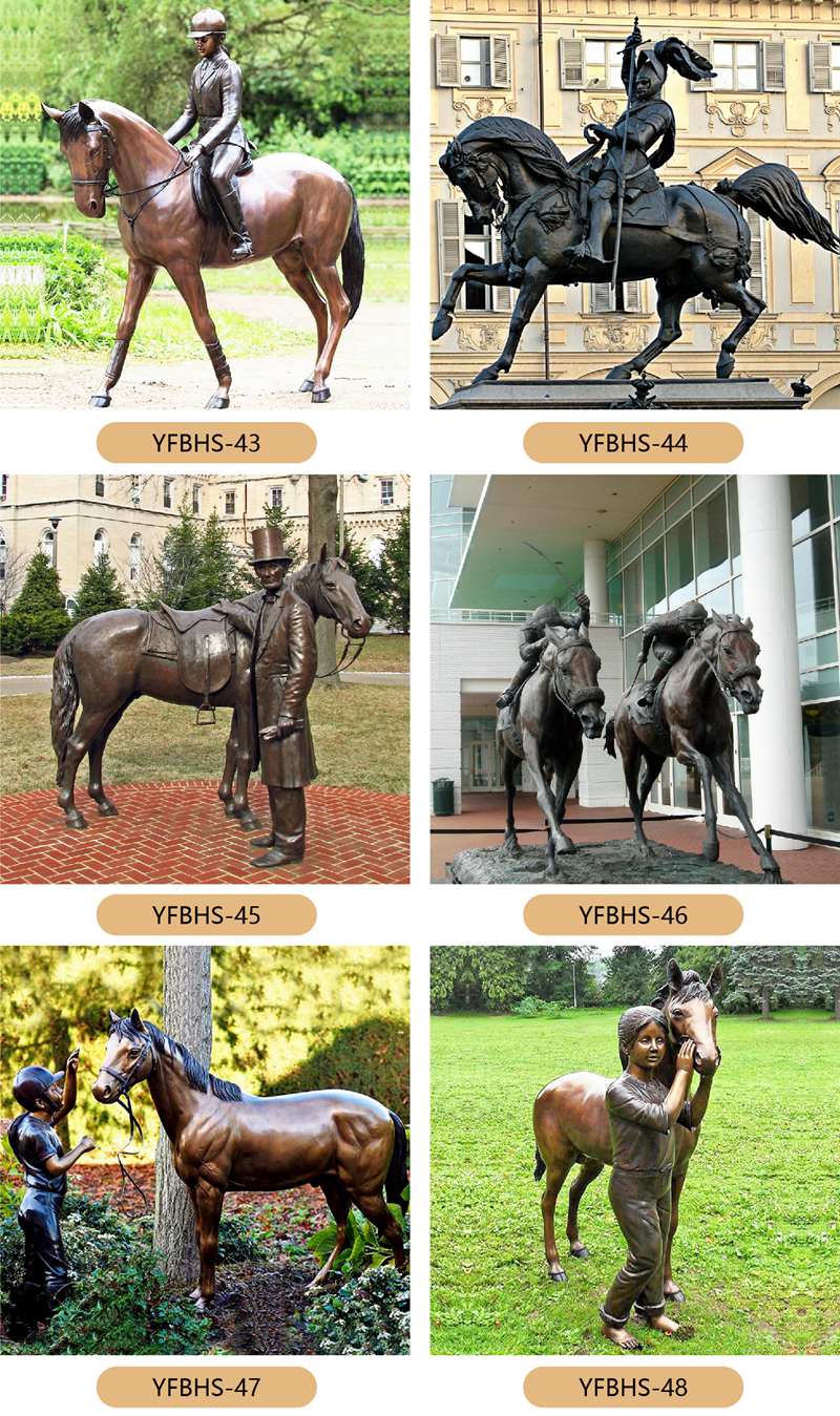 life size bronze jockey horse statues for sale