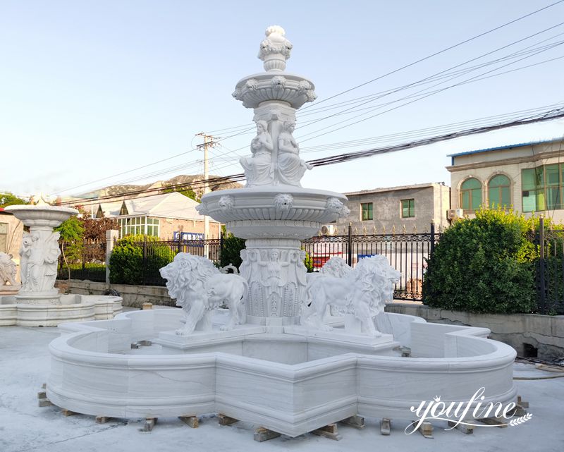 marble lion fountain - YouFine Sculpture (1)