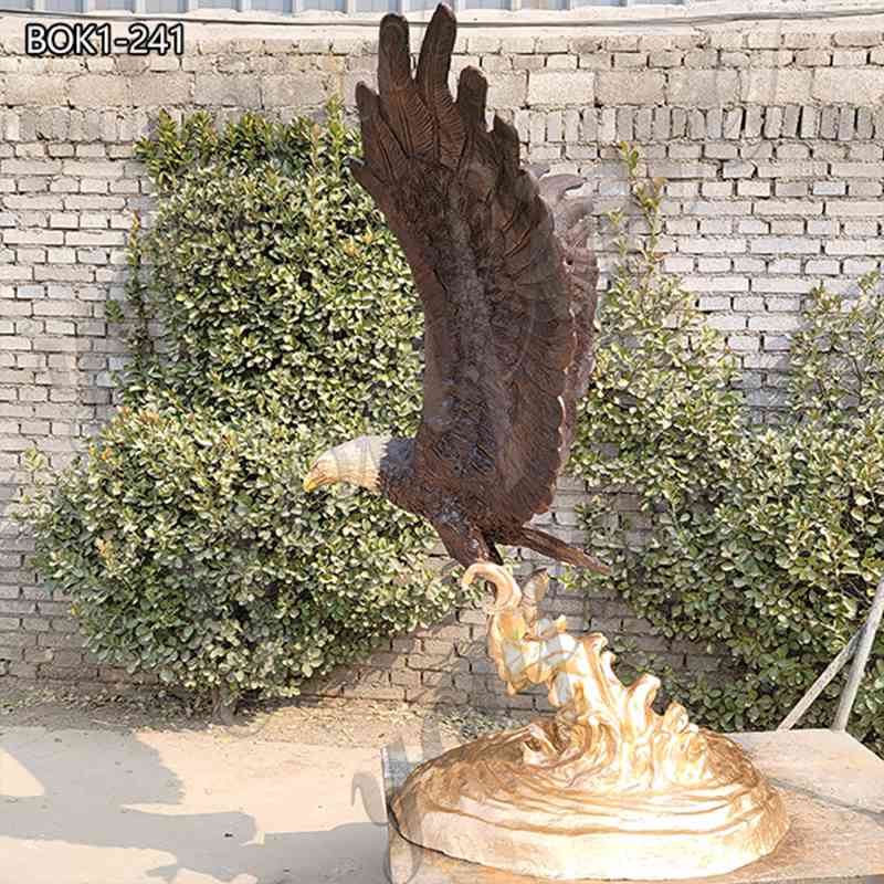 Bronze Lifesize Outdoor Eagle Statue Park Decor for Sale BOK1241