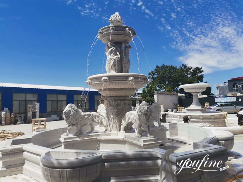 outdoor lion fountain - YouFine Sculpture (1)