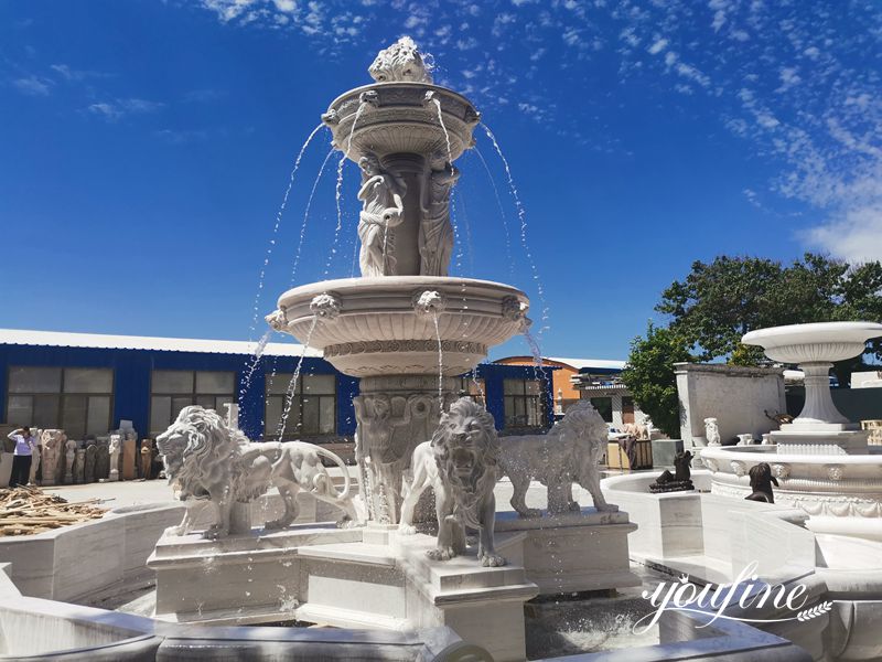 outdoor lion fountain - YouFine Sculpture (2)