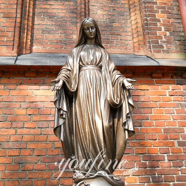 Customized Catholic Bronze Virgin Mary Statue with Jesus BOKK-637