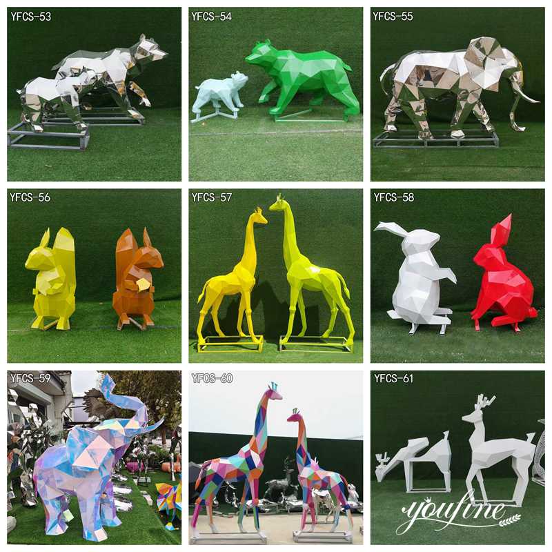 stainless steel sculpture Geometric animal Sculpture - YouFine Sculpture (2)