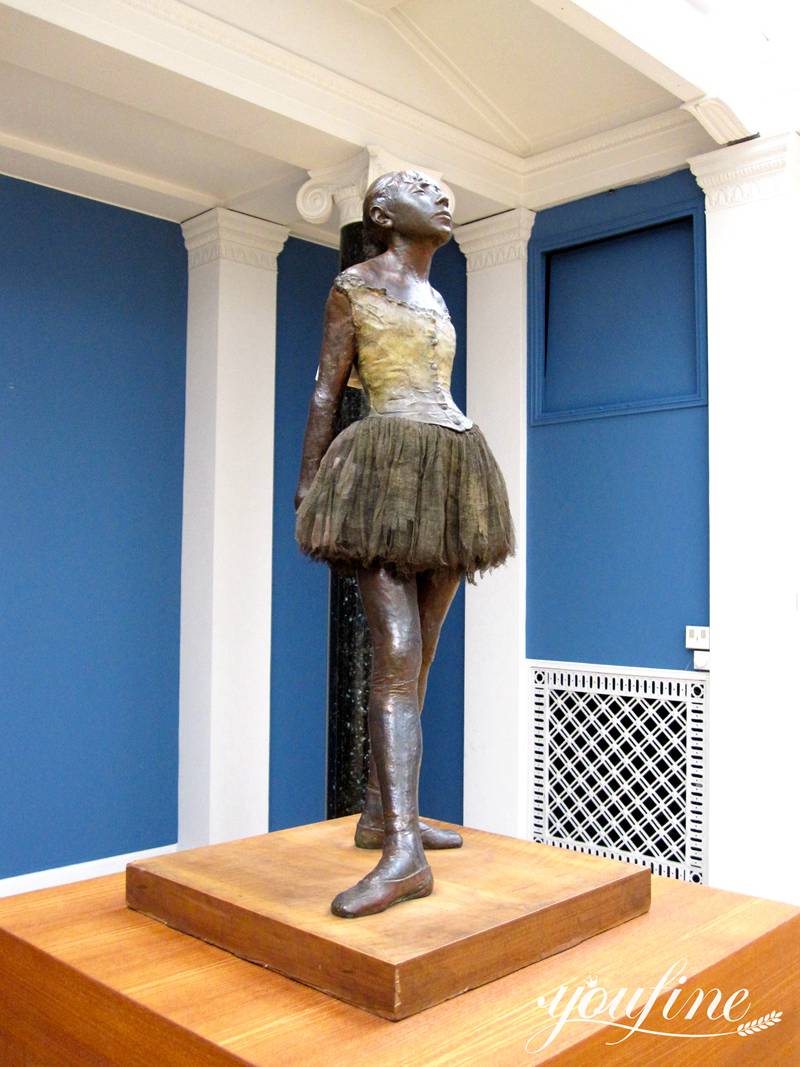 Edgar Degas 'Fourteen Year Old Little Ballerina' Dancer Mini Sculpture Art Statue - 4.25" Resin