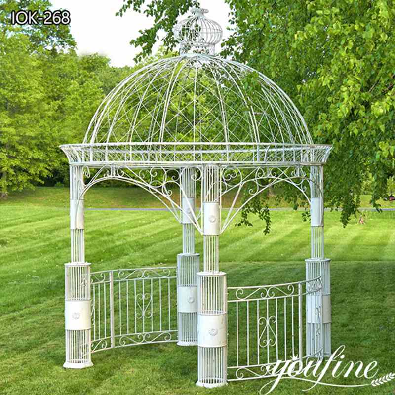 Wrought Round Iron Gazebo with Canopy Designs for Sale IOK-268