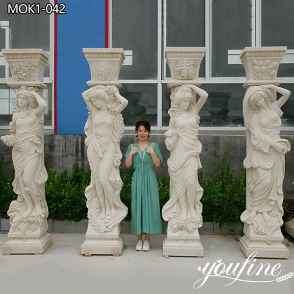 Four Season God Design Mable Marble Statue Column Supplier MOK1-042 (2)