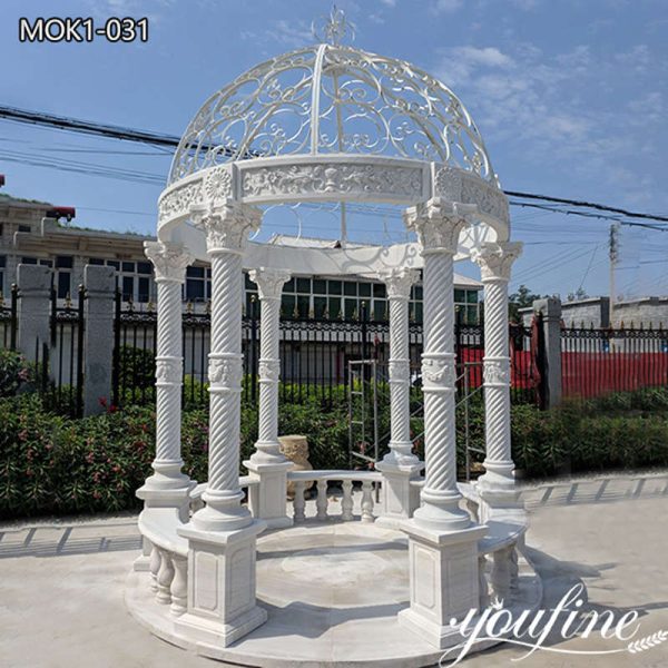 Hand Carved Gorgeous Marble Garden Gazebo for Sale MOK1-031