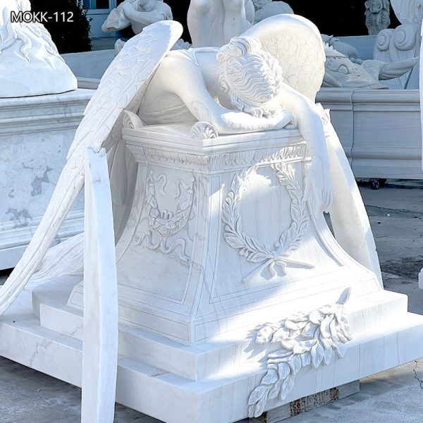 Hot Sell Life Size Weeping Angel Monument Headstone Angel Statues for Graves for Sale MOKK-112