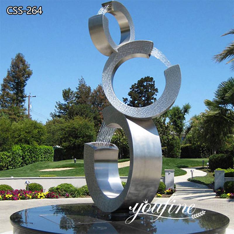 Most Popular Stainless Steel Water Feature Fountain for Modern Outdoor