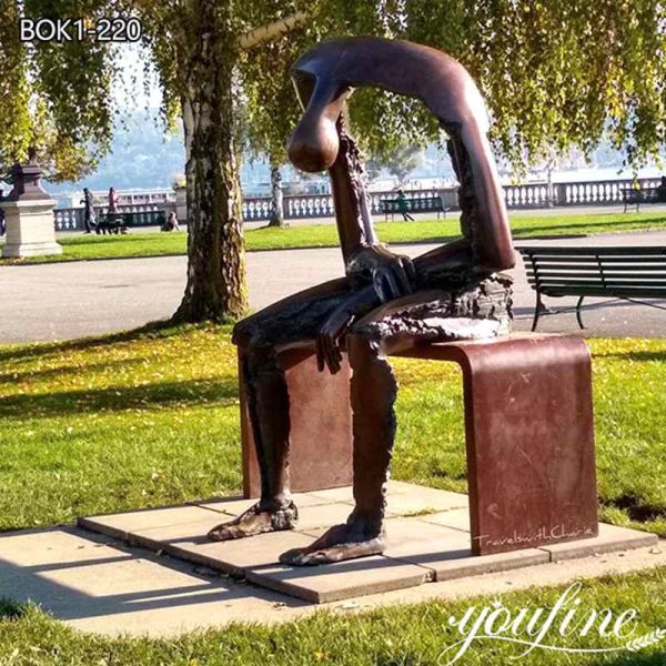 Outdoor melancholy statue geneva-YouFine Sculpture