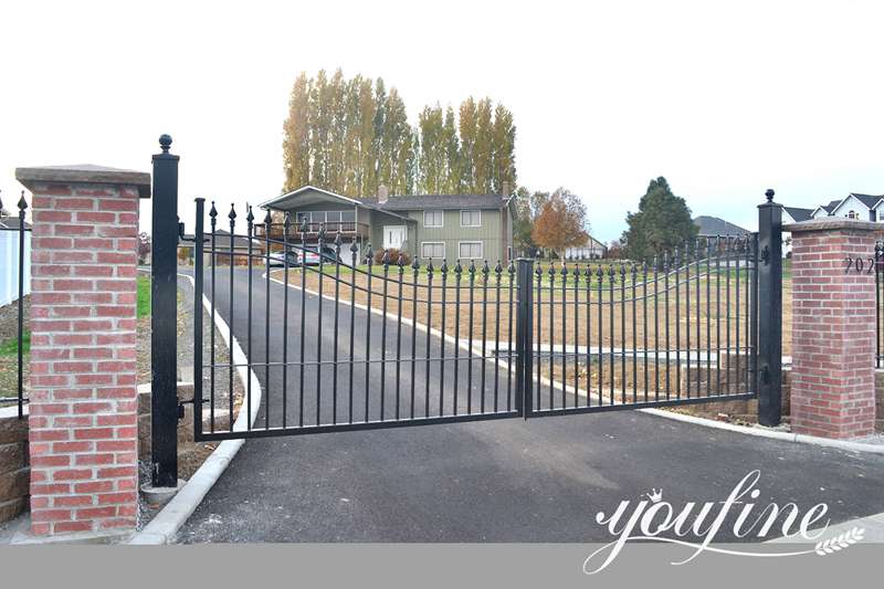 Wrought Iron driveway gates for sale-YouFine Sculpture